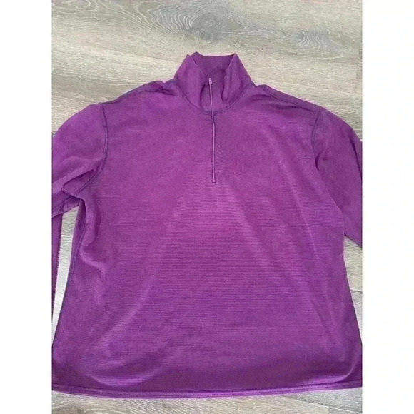 Patagonia Capilene Purple Zip‎ sweatshirt size large #5 - Picture 1 of 5